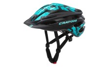 Dětská helma CRATONI Pacer Black/Turquoise Matt S-M